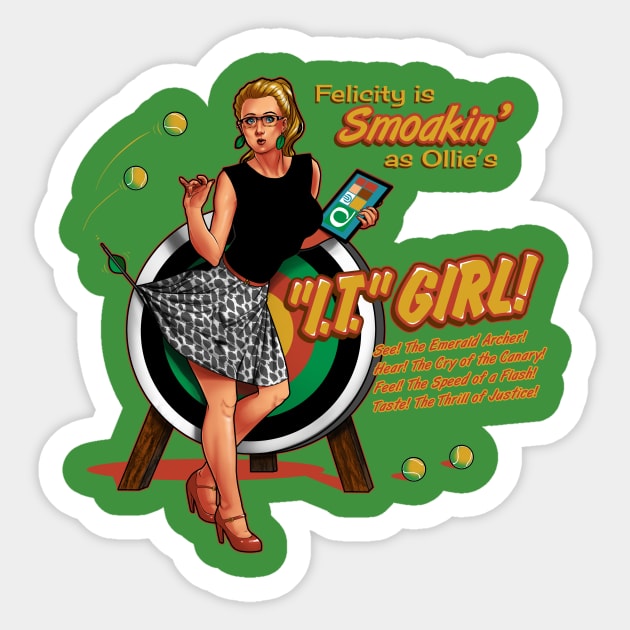 The "I.T." Girl Sticker by Ninjaink